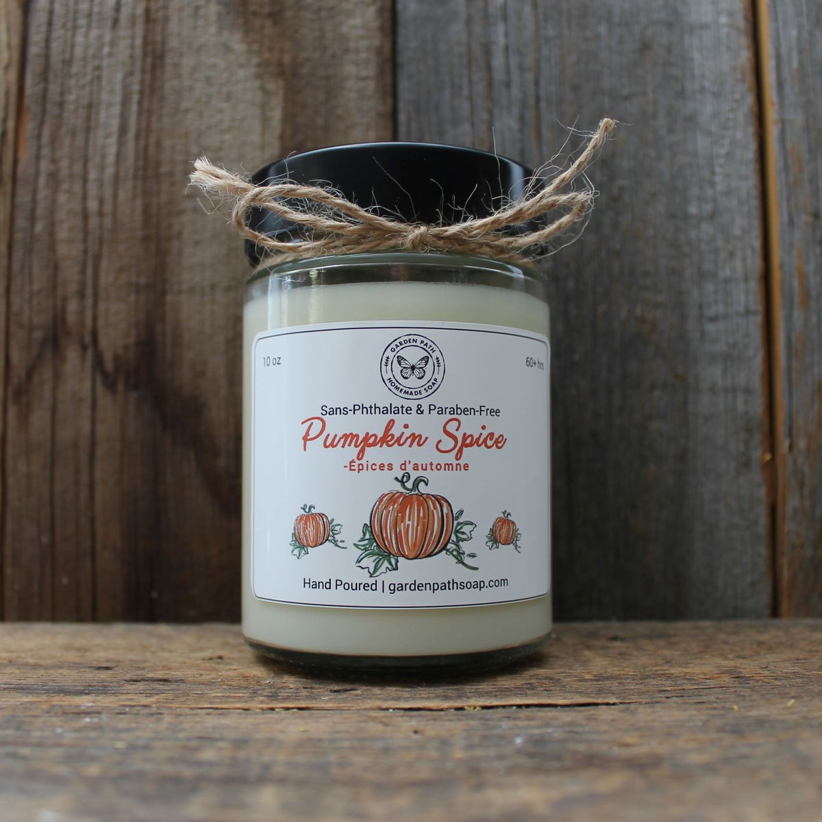 Large Pumpkin Spice Soy Wax Candles large - Garden Path Homemade Soap