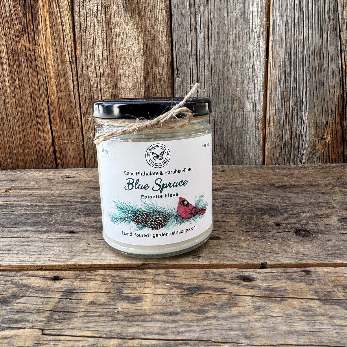 Large Blue Spruce Soy Wax Candles - Garden Path Homemade Soap