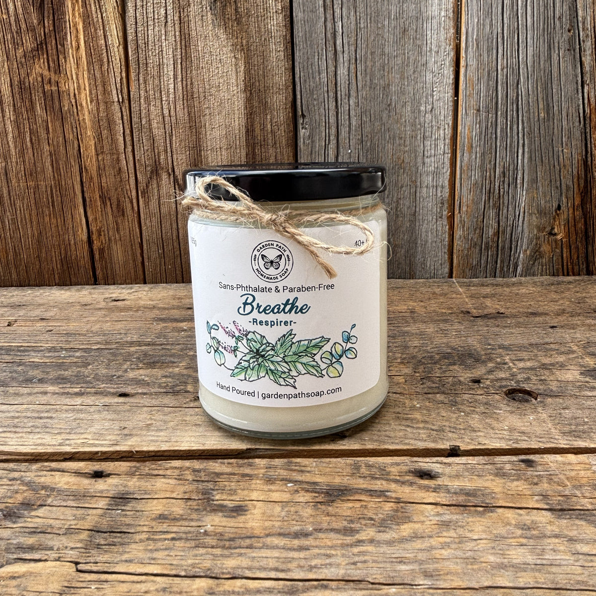 Large Breathe Soy Wax Candles - Garden Path Homemade Soap