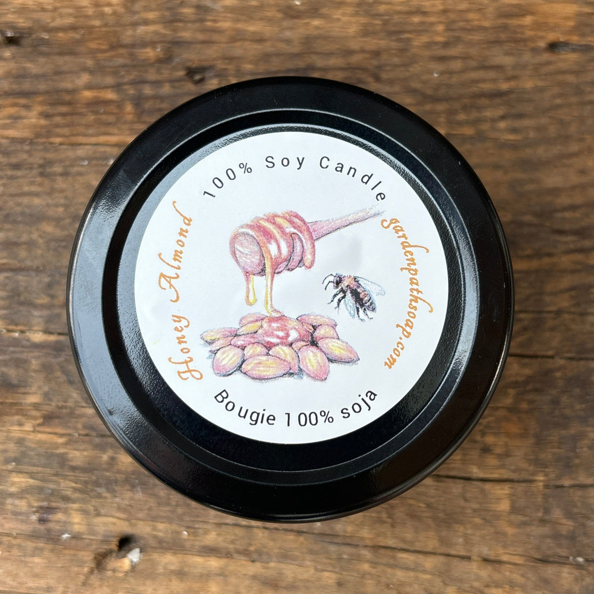 Honey Almond Soy Candle (small) - Garden Path Homemade Soap