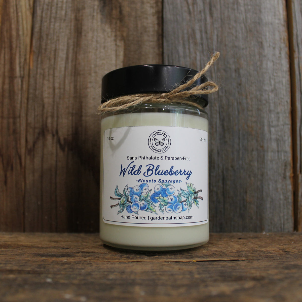 Large Wild Blueberry Soy Wax Candles - Garden Path Homemade Soap