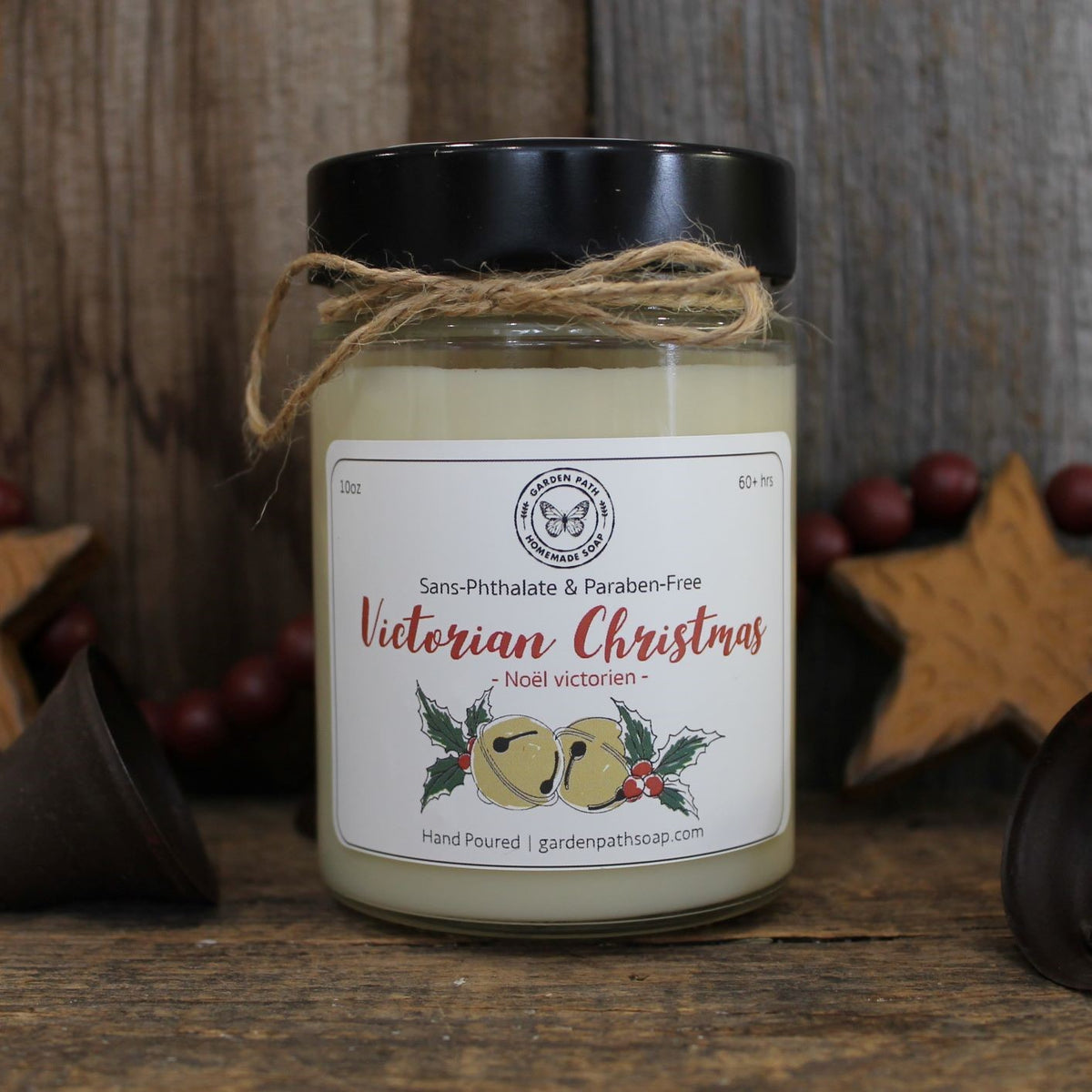 Large Victorian Christmas Soy Wax Candles - Garden Path Homemade Soap