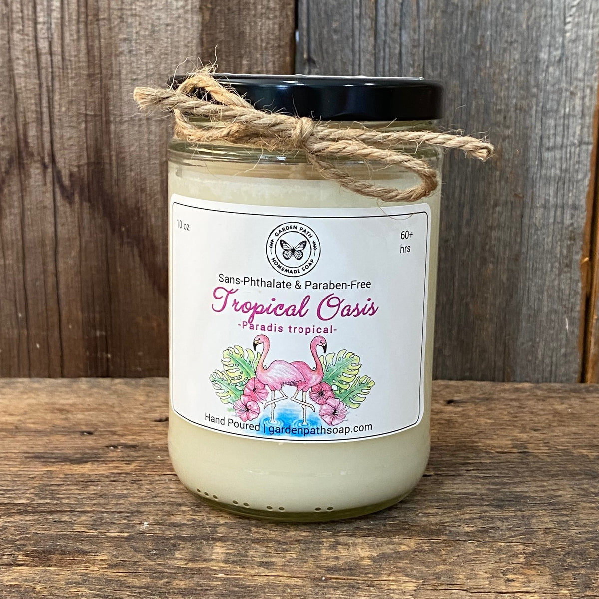 Large Tropical Oasis Soy Wax Candles - Garden Path Homemade Soap